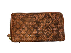 Ava Zip Round Wallet Tan