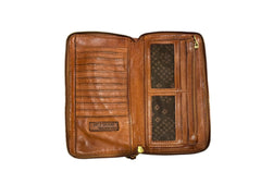 Ava Zip Round Wallet Tan