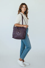 Lacy Amethyst Mandala Tote