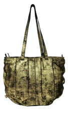 Paris Gold Leather Shoulder Bag