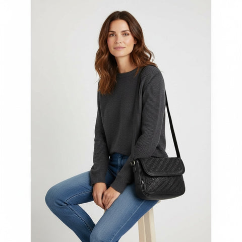 Sonny Weave Bag Charcoal